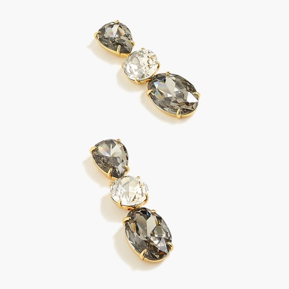 J. Crew Jewelry - New JCREW Pear Shaped Triple Stone Drop Earrings